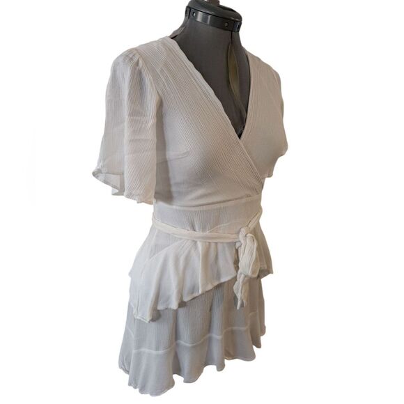 Altar'd State White Ruffle Flowy Summer Dress Size XS - Picture 3 of 7